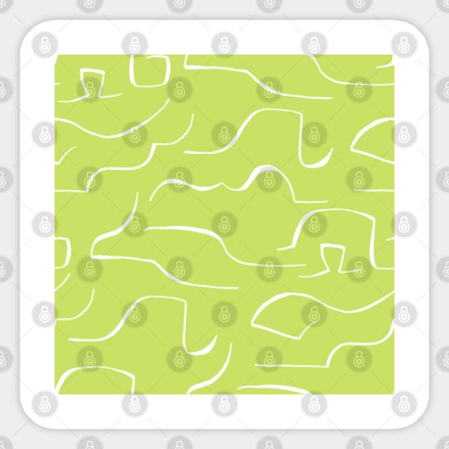 Yellow green color wavey pattern Sticker by Shineyarts